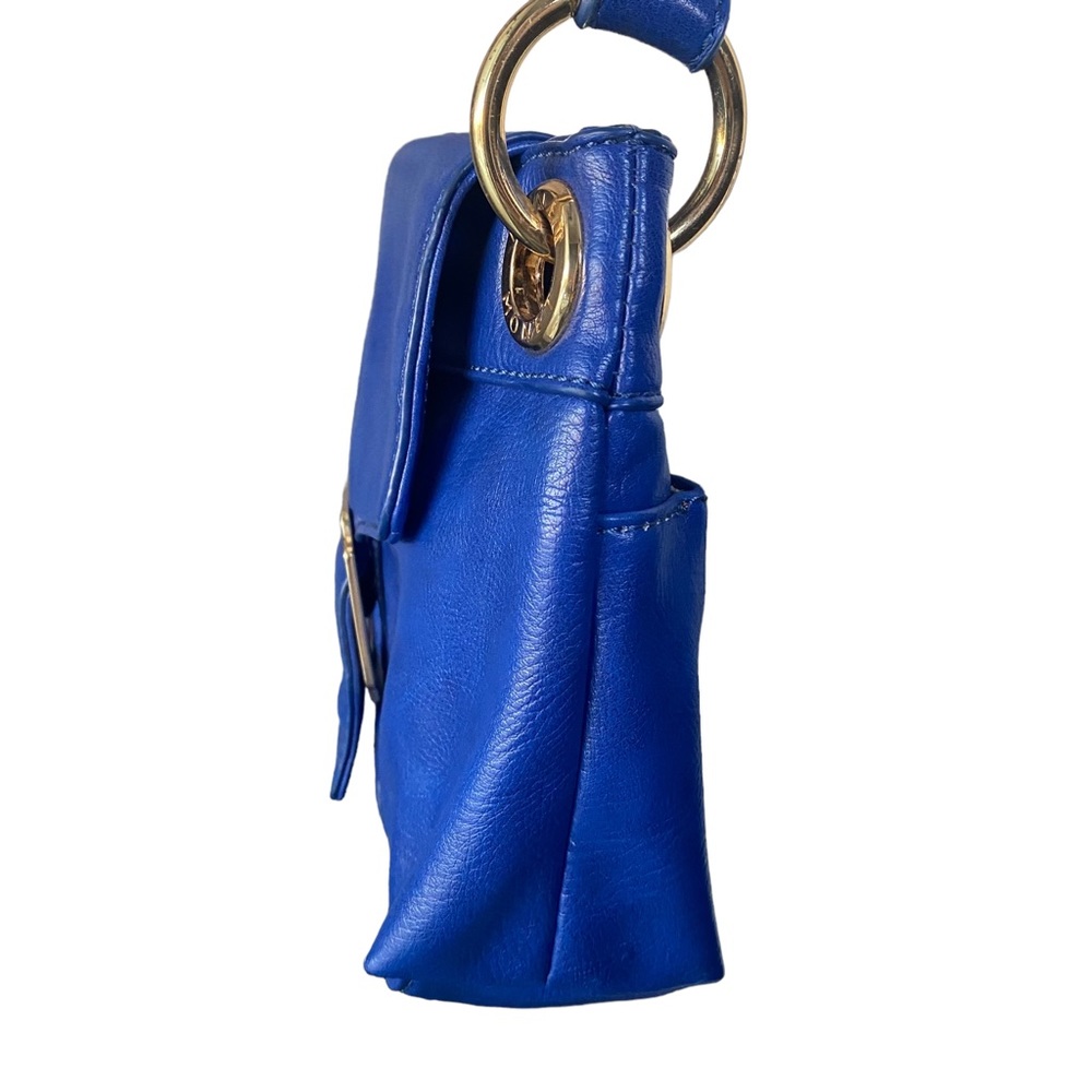 Monet Blue Crossbody Purse with Gold Hardware - Picture 6 of 14